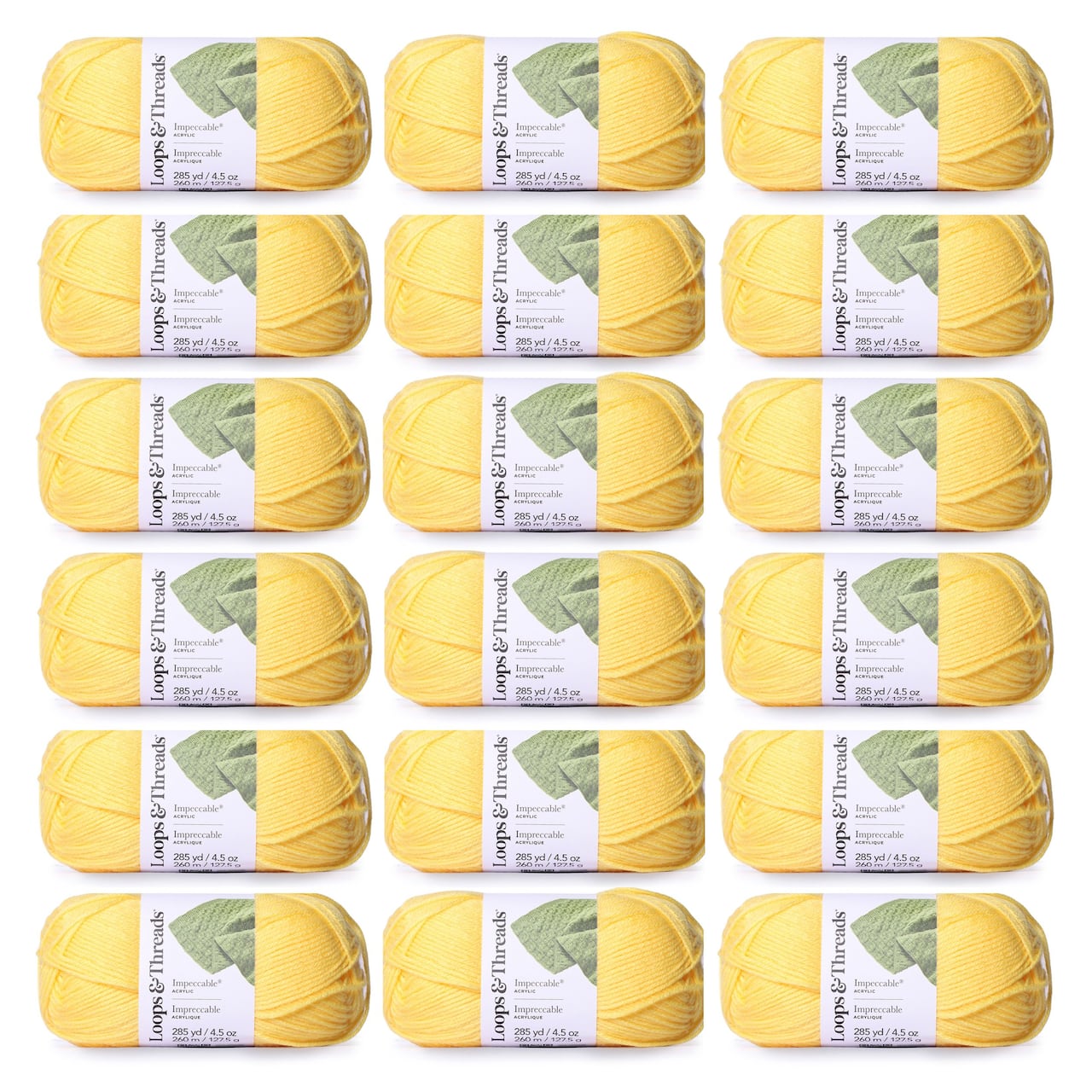 18 Pack: Impeccable® Solid Yarn by Loops & Threads®